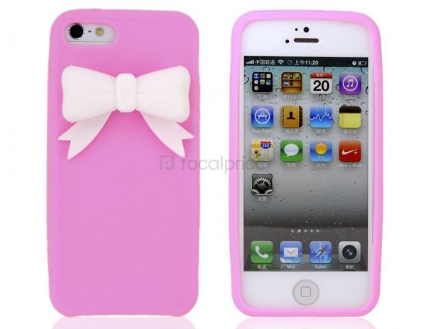 Case protetora de silicone caso com bowknot